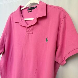 NWOT Ralph Lauren Bright Pink Polo Shirt, Custom Fit XL